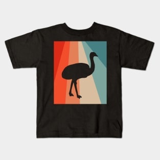 Vintage Emu Retro Design Pet Ratbird Fan Kids T-Shirt